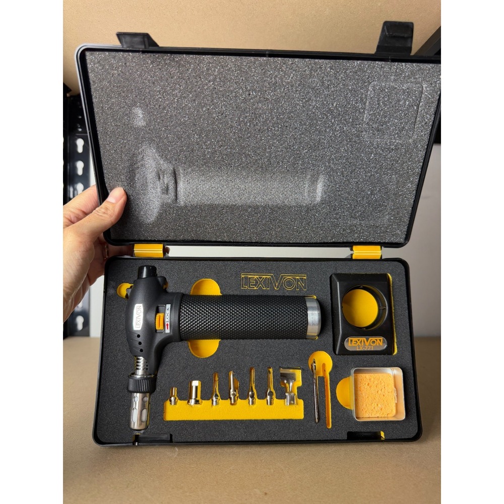 LEXIVON LX-771 Multifunction Micro Torch Set Butane Soldering Wood Burning Kit